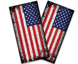 "Grunge American Flag" Cornhole Wrap
